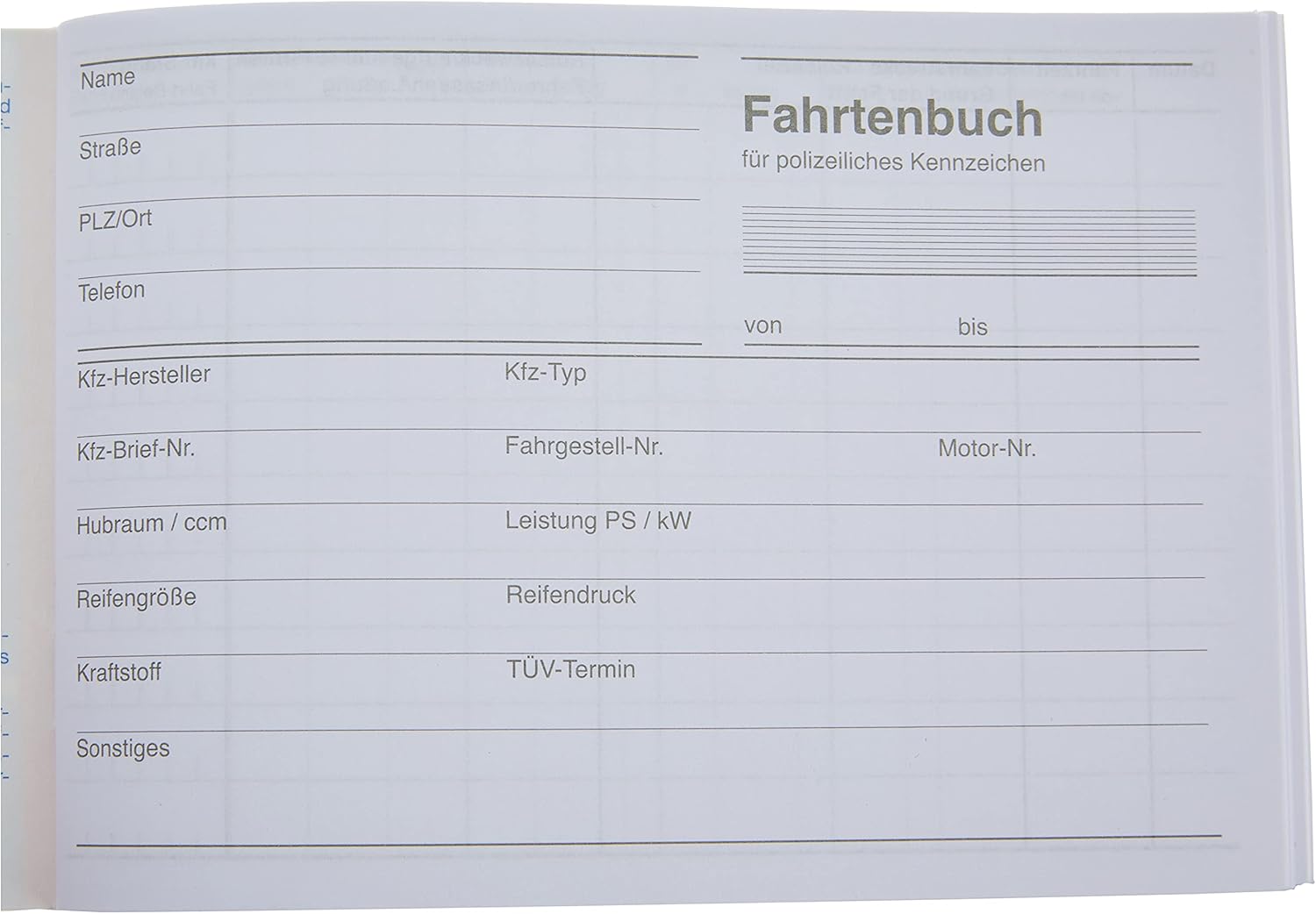Herlitz Driver’s Logbook A6 40 Sheets, Pack of 1 (English not Guaranteed) – Bild 3