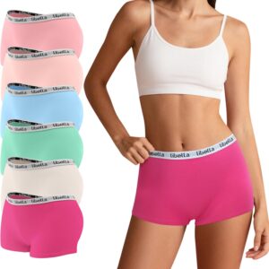 Uizuooy Boxer Shorts Women's Cotton Briefs Women's Breathable Panties Soft Women Underwear Stretch Hipster Comfortable Underwear Multipack Pack of 6