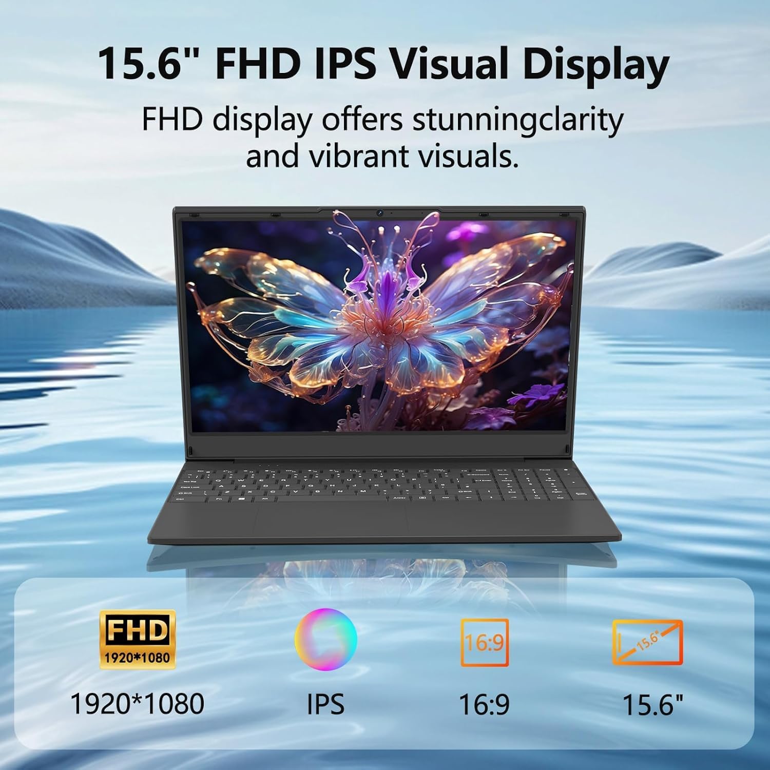 Azeyou Laptop with 15.6 Inch FHD, Ryzen 3 3200U Processor Notebook, 16GB RAM, 512GB SSD, Radeon Vega 3 Processor Graphics, USB & Type C, 5G WiFi, OS 11 Pro Portable Laptop – Bild 4