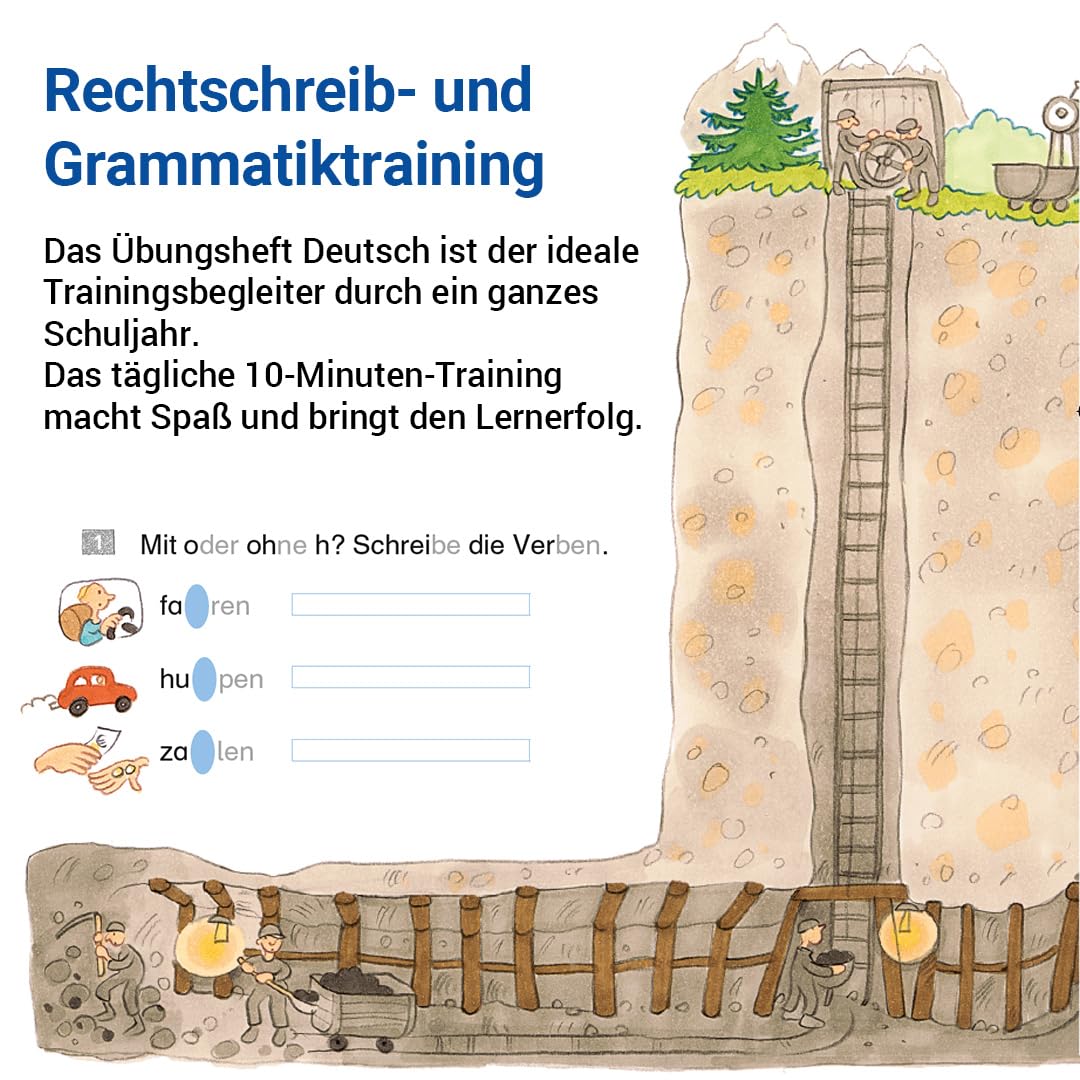 Das Übungsheft Deutsch / Das Übungsheft Deutsch 3: Rechtschreib- und Grammatiktraining, Klasse 3: Rechtschreib- und Grammatiktraining für Klasse 1 bis 4. Mit Stickerbogen und Lösungsbeilage – Bild 3
