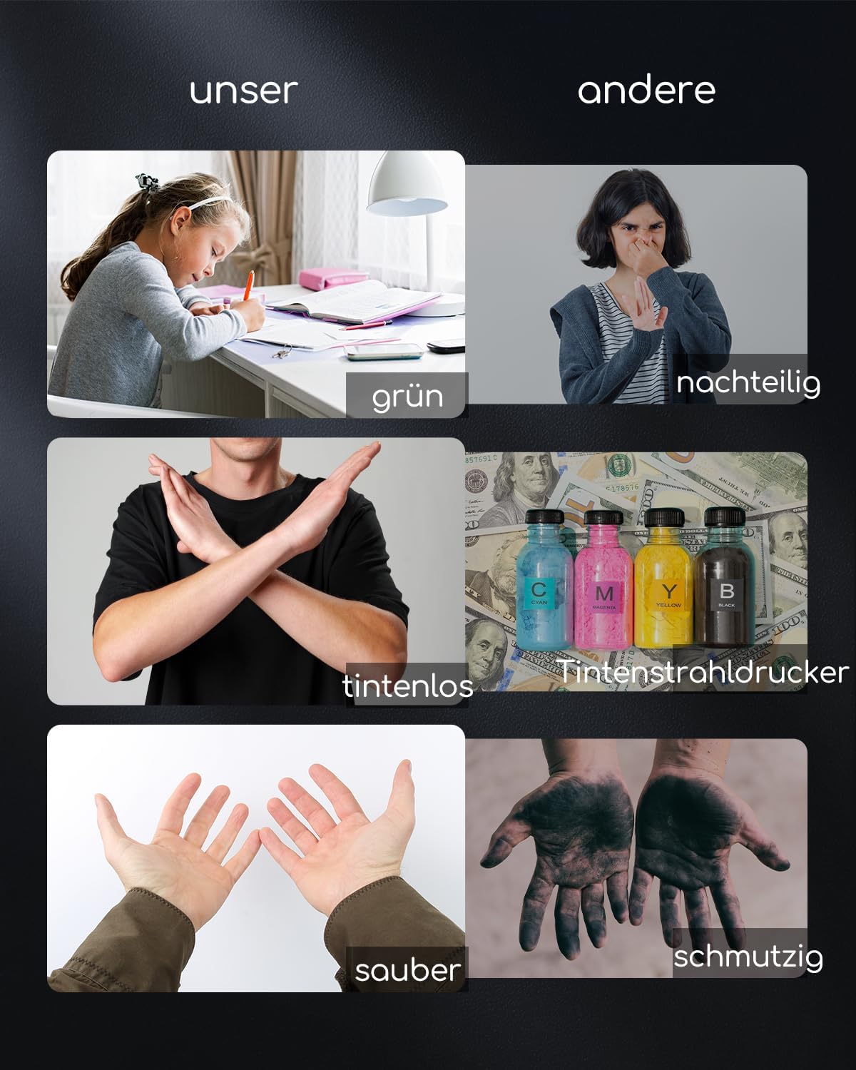 TATTMUSE Thermal Printer A4, 300DPI Bluetooth Mobile Printer, Bills, Receipt Printer, Learning, Portable Printer Compatible with Phone, Laptop, Monochrome Travel Printer, Thermal Paper Only, Black – Bild 4