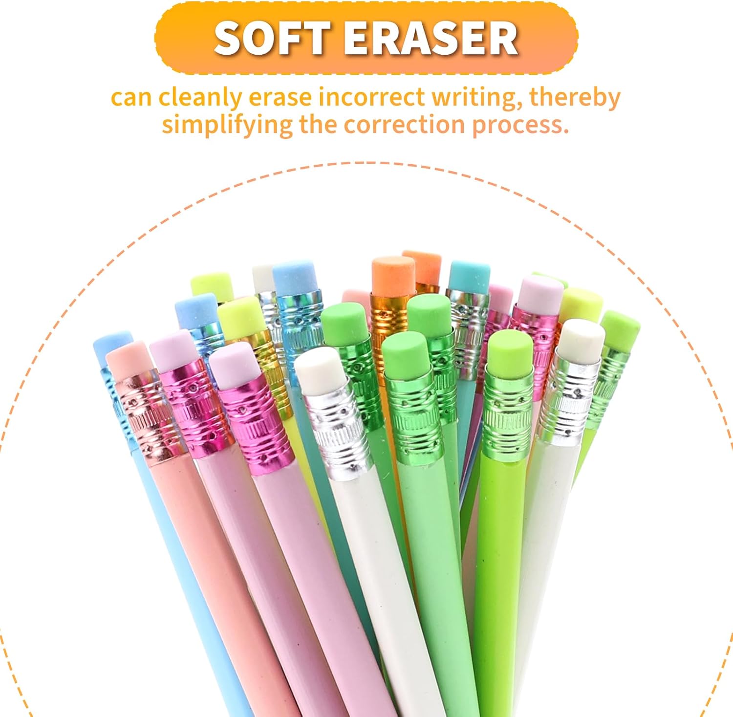 Pack of 30 HB Pencils with Eraser, 10 Colours Triangular Pencils for Children, School and Office, Pre-Sharpened Graphite Pencil Set for Writing, Drawing, Gift for Students, Teachers – Bild 5