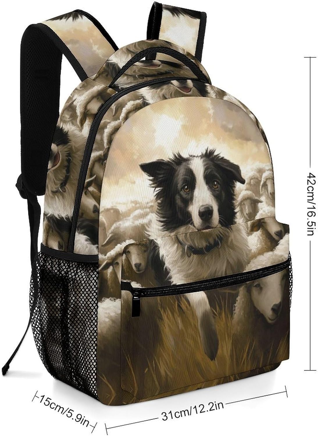 Parent's Nemppfoften Animal School Backpack BullHundgege - Easy Packing Thanks to Clear Compartments – Bild 2