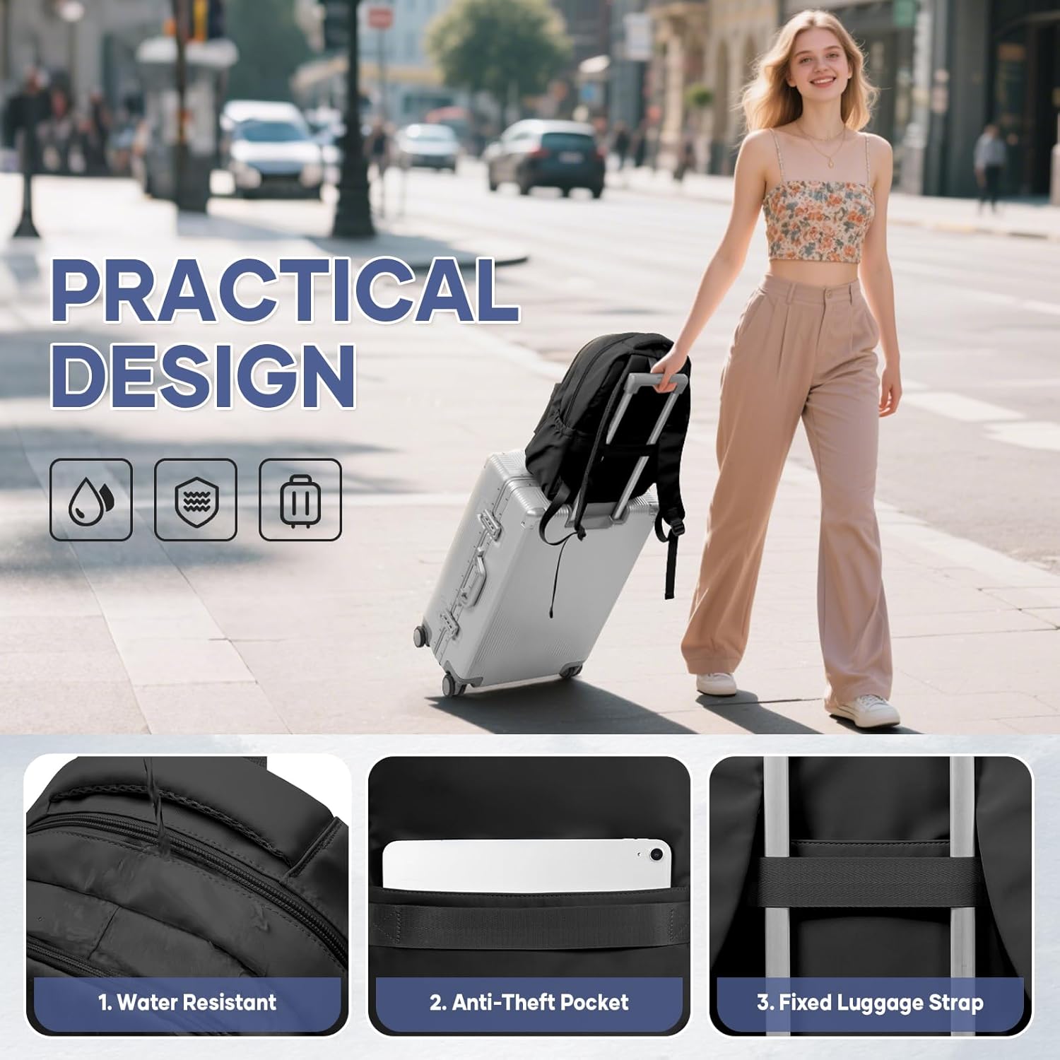 School Bag School Backpack for Girls Lightweight School Bags for Teenager Girls Waterproof School Backpack for College School Boys School Bag Backpack Casual Backpack Women – Bild 4