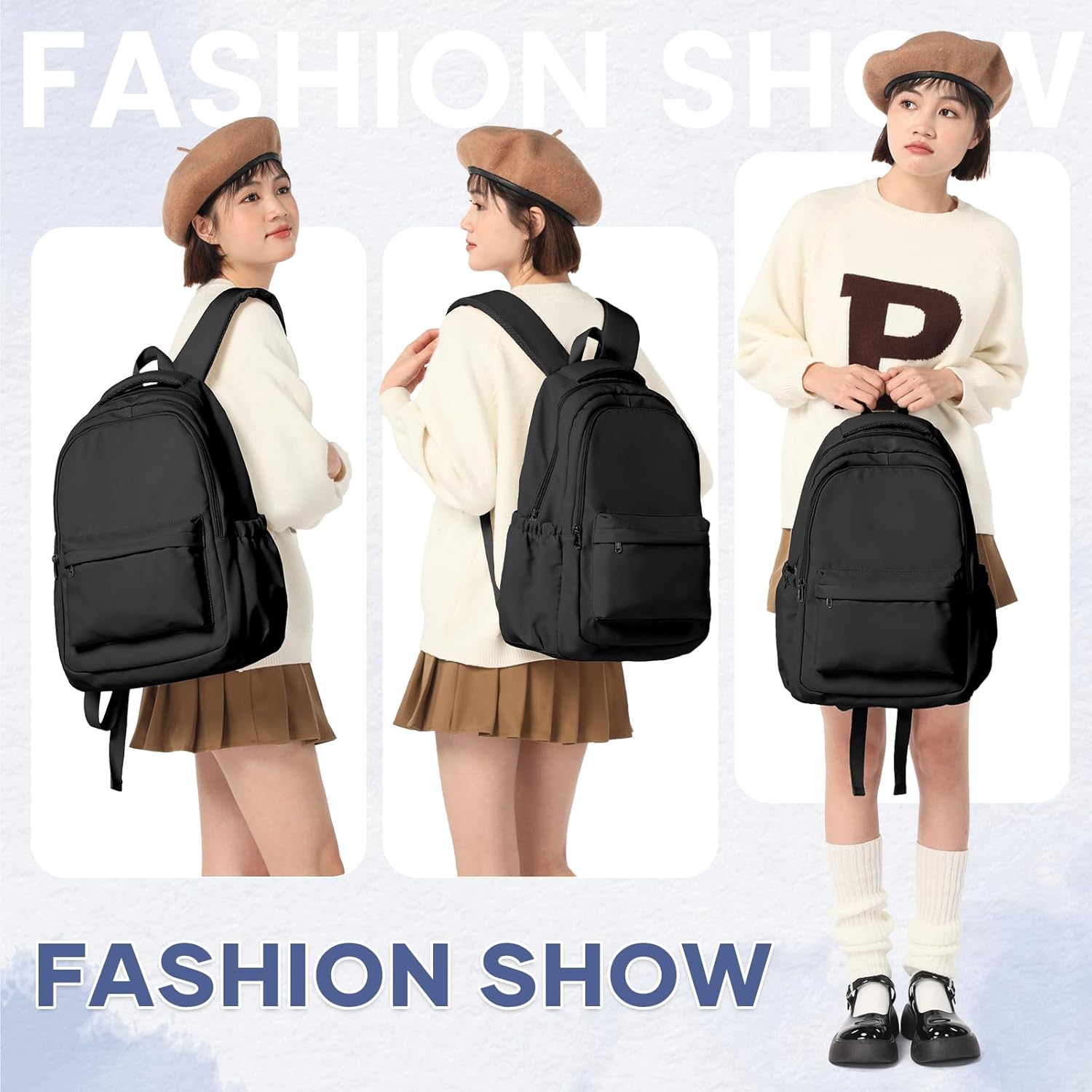 School Bag School Backpack for Girls Lightweight School Bags for Teenager Girls Waterproof School Backpack for College School Boys School Bag Backpack Casual Backpack Women – Bild 2