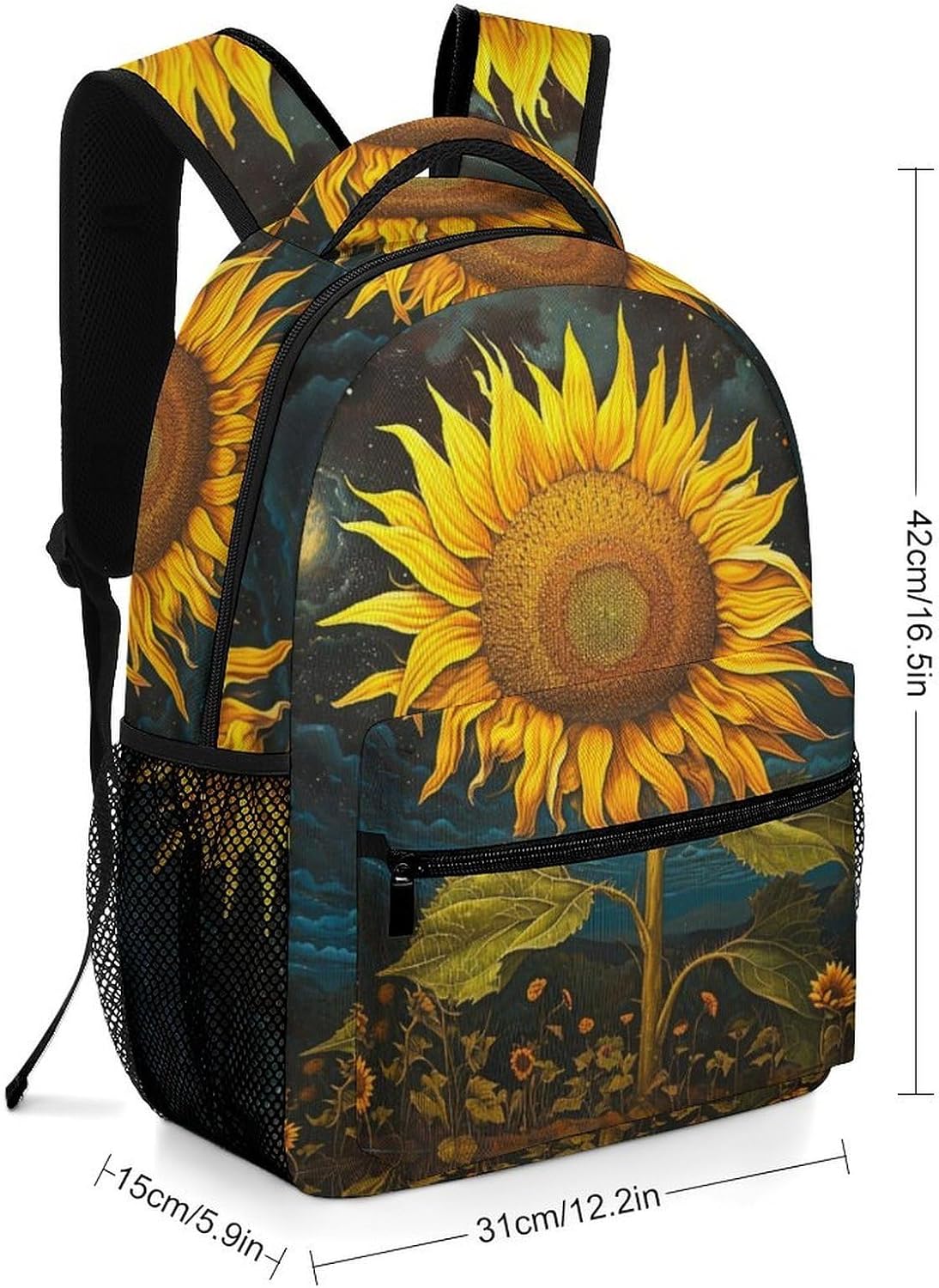 Tragekomfort Pflanze Kinderrucksack Watercolor Blumes - Individuell Einstellbare Brustgurte – Bild 2