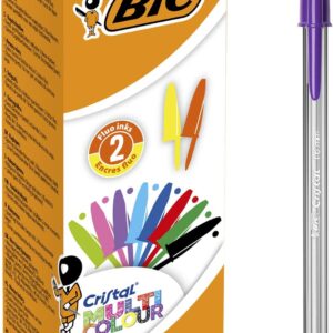 Bic Crystal Multicoloured 926381 Ballpoint Pens non-retractable Classic Colours