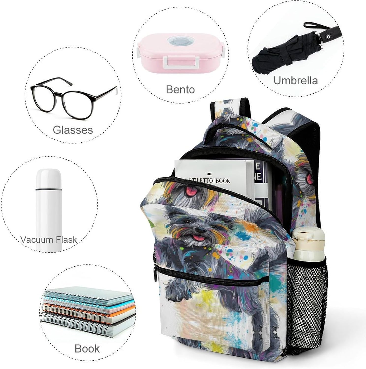 Leisure Black Panther Wild Animals Children's Backpack Animal Flexible Use Indoor/Outdoor – Bild 4