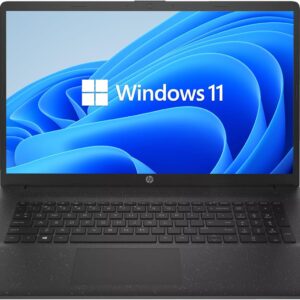 HP Laptop, 17.3 Inch IPS Full HD Display, Intel N200 4 x 3.70 GHz, 32 GB DDR4 RAM, 1000 GB SSD, Intel UHD Graphics, Black, Norton 360, Windows 11