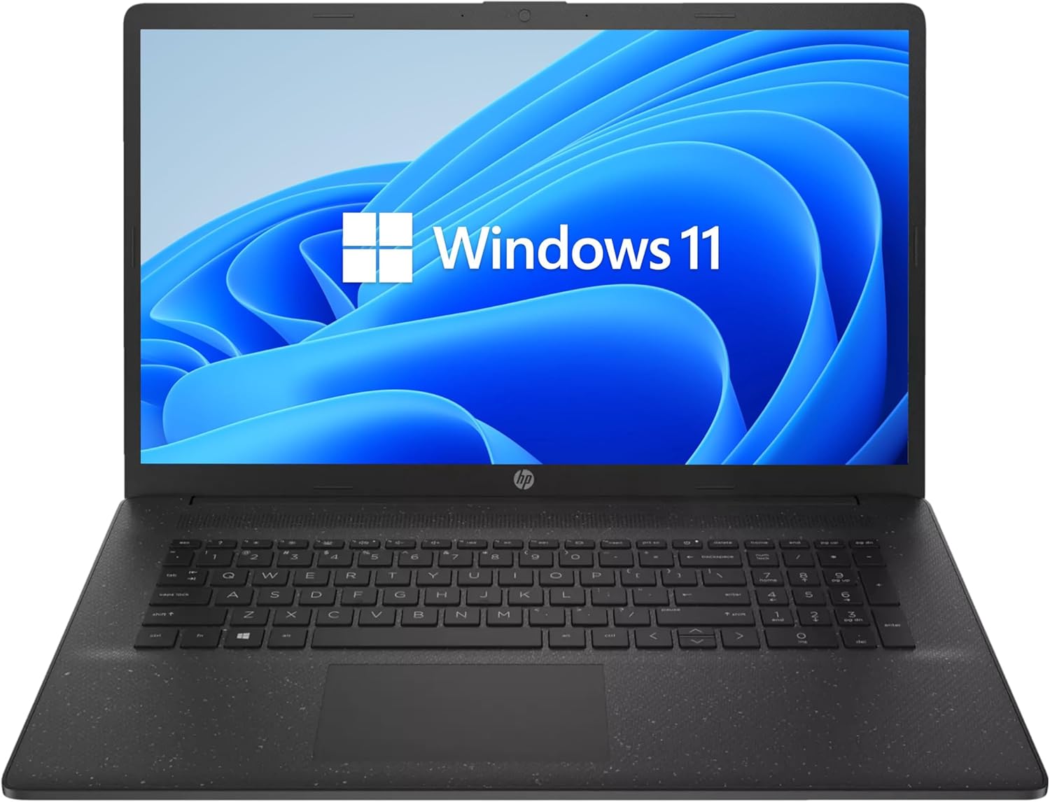 HP Laptop, 17.3 Inch IPS Full HD Display, Intel N200 4 x 3.70 GHz, 32 GB DDR4 RAM, 1000 GB SSD, Intel UHD Graphics, Black, Norton 360, Windows 11