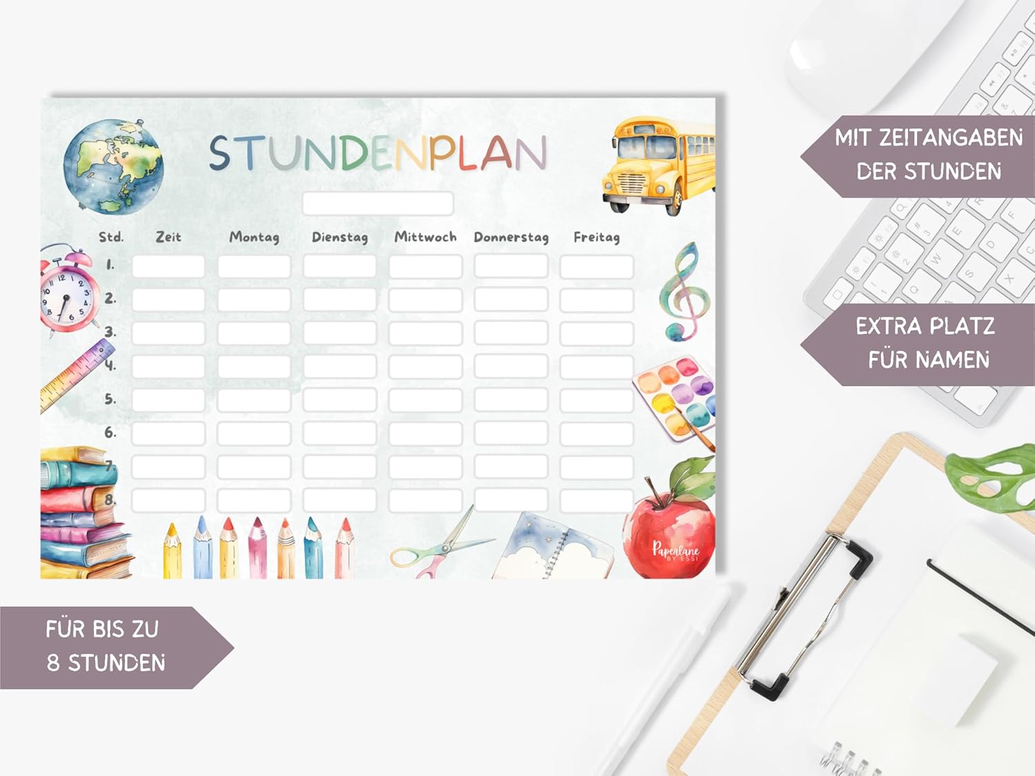Timetable School Magnetic Wipe Clean for Fridge Whiteboard, Colourful Unisex Weekly Planner Girls Boys Gift for School Child Primary School (Magnetic Timetable Including Pen) – Bild 6