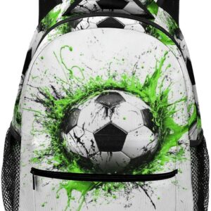 Easy to Clean Sports Children's Backpack Football Design Art - Stain Resistant Materials