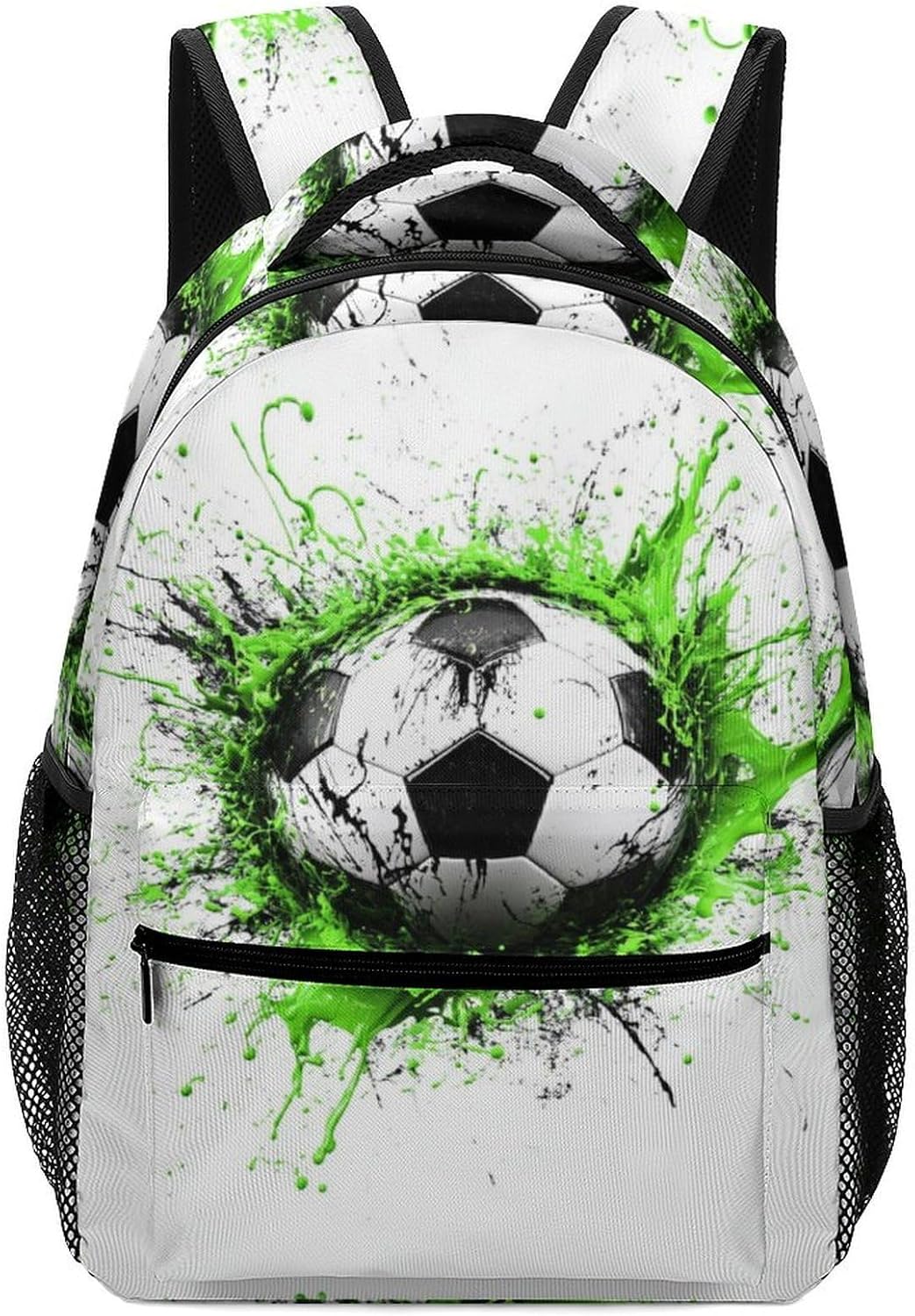 Easy to Clean Sports Children's Backpack Football Design Art - Stain Resistant Materials