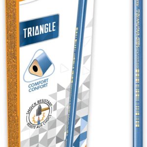 BIC Evolution Triangle HB Triangular Pencils with Eraser – Pack of 12