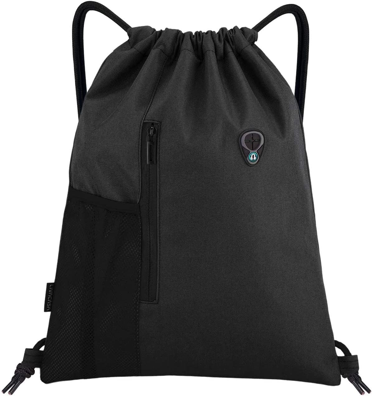 Livacasa Gym Bag with Zip and Inner Pocket, Sports Bag, Hipster Gym Bag, Lined Backpack with Adjustable Drawstring, Gym Bag for Men and Women