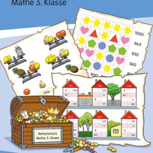 Mein Rätselblock Mathe 3. Klasse: Rätsel für kluge Köpfe mit Lösungen - Förderung mit Freude (Das Rätselbuch für die Grundschule, Band 693)