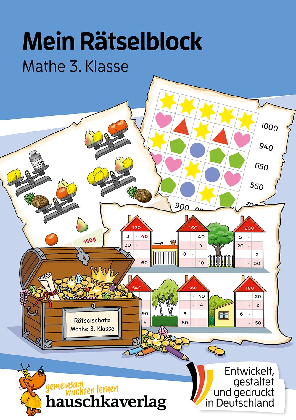 Mein Rätselblock Mathe 3. Klasse: Rätsel für kluge Köpfe mit Lösungen - Förderung mit Freude (Das Rätselbuch für die Grundschule, Band 693)