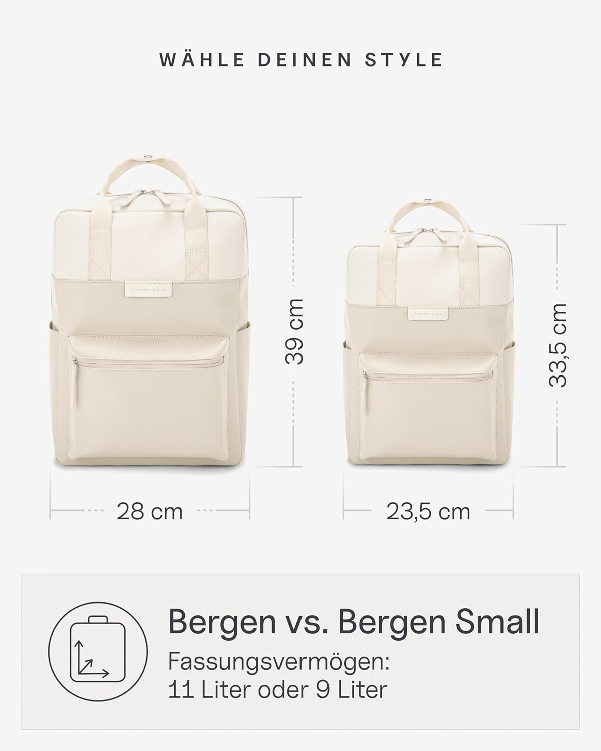 Kapten & Son Bergen Backpack for Men and Women, Daypack, Hand Luggage Backpack, Daypack, Water-Repellent – Bild 6
