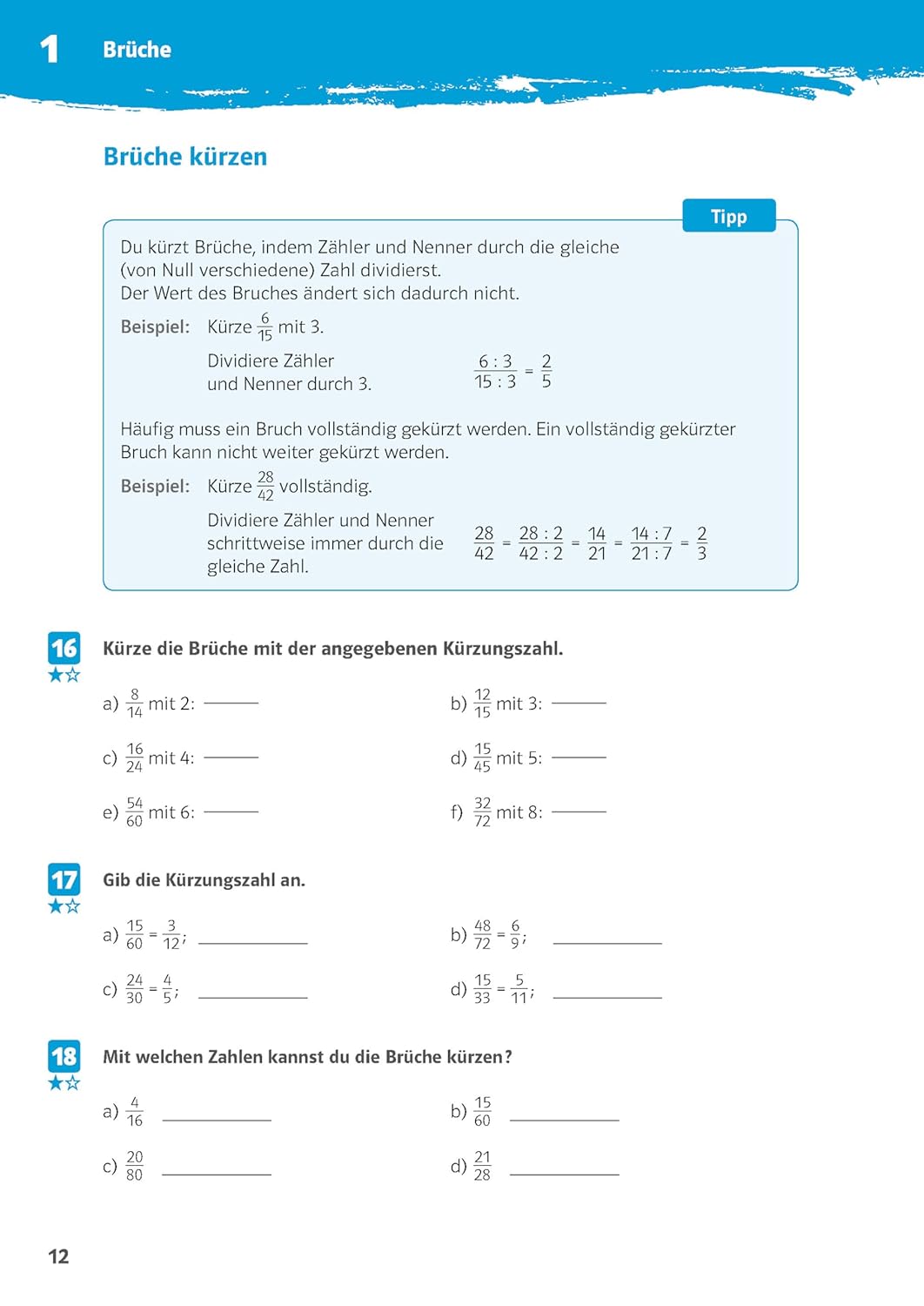 10-Minuten-Training Rechnen mit Brüchen. Mathematik 5./6. Klasse – Bild 5