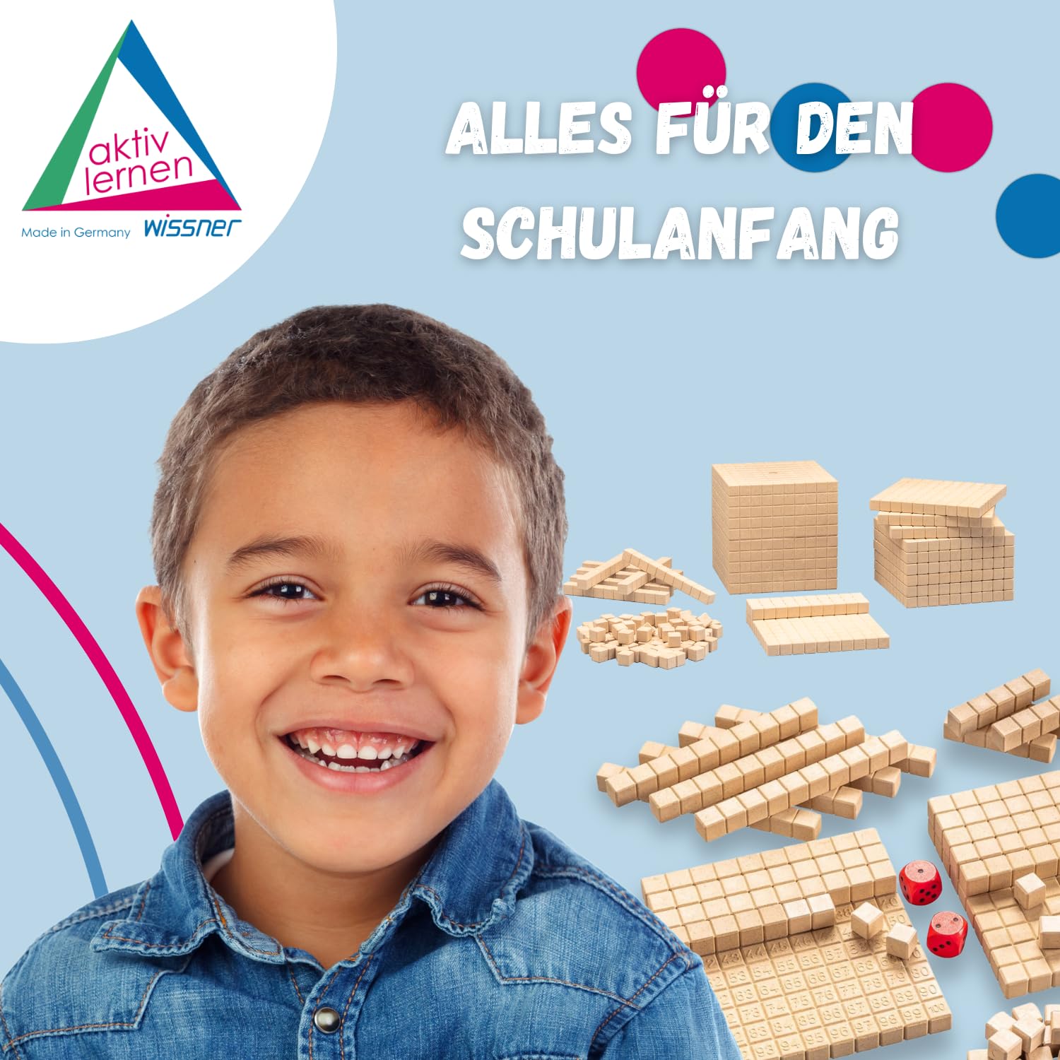 Wissner Decimal Dice Math Cubes, Base 10 Blocks of 21 School Quality – Bild 8