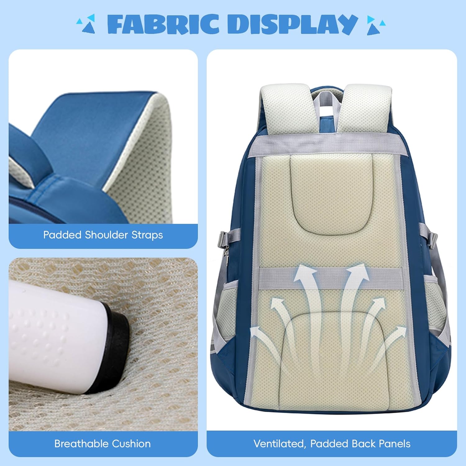 Large School Backpack Teenager 46L, Backpack School High School Bag with Chest Strap Reflective for 17.3 Inch Laptop, School Bag Robust Casual 5255 – Bild 3