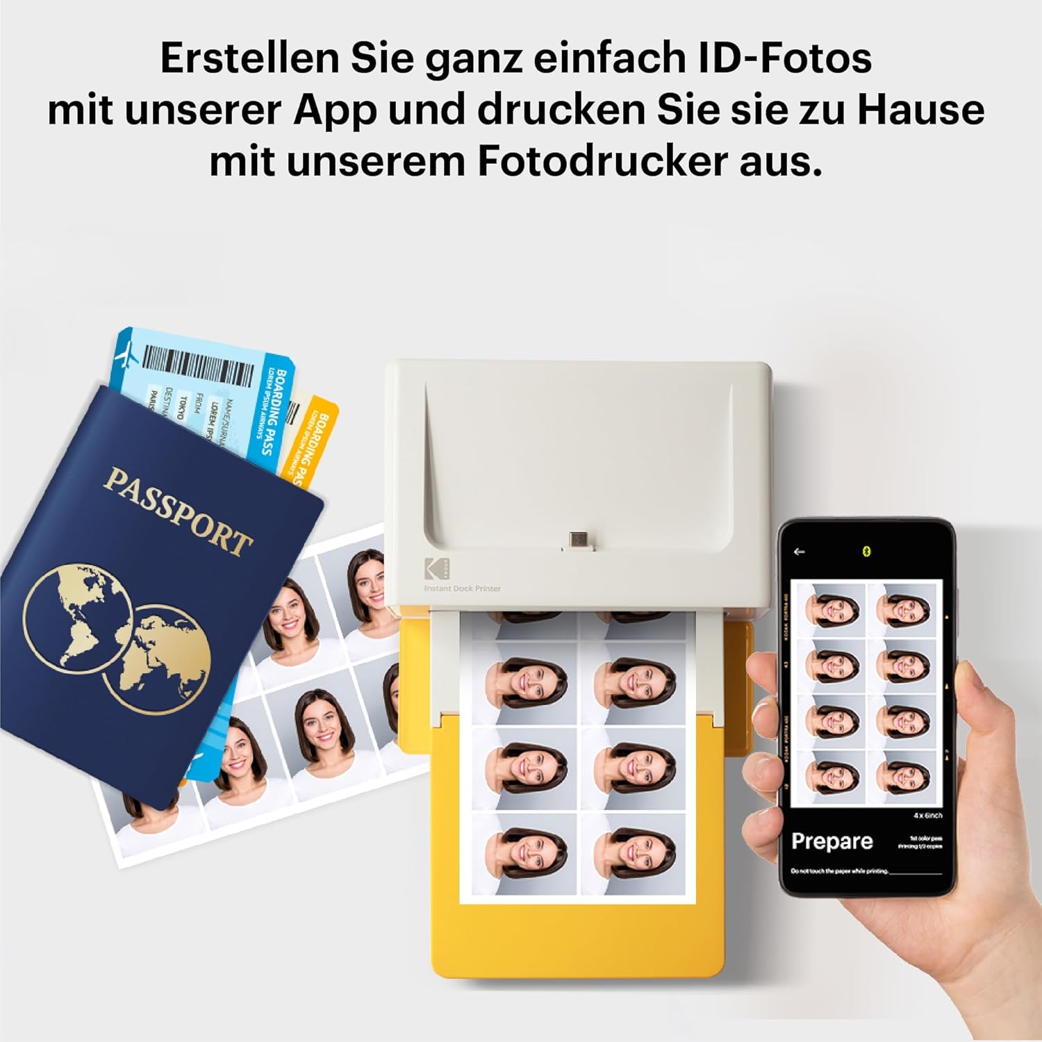 KODAK Dock Plus 4Pass Photo Printer (10 x 15 cm) + Pack of 90 Sheets of Photo Paper – Bild 8