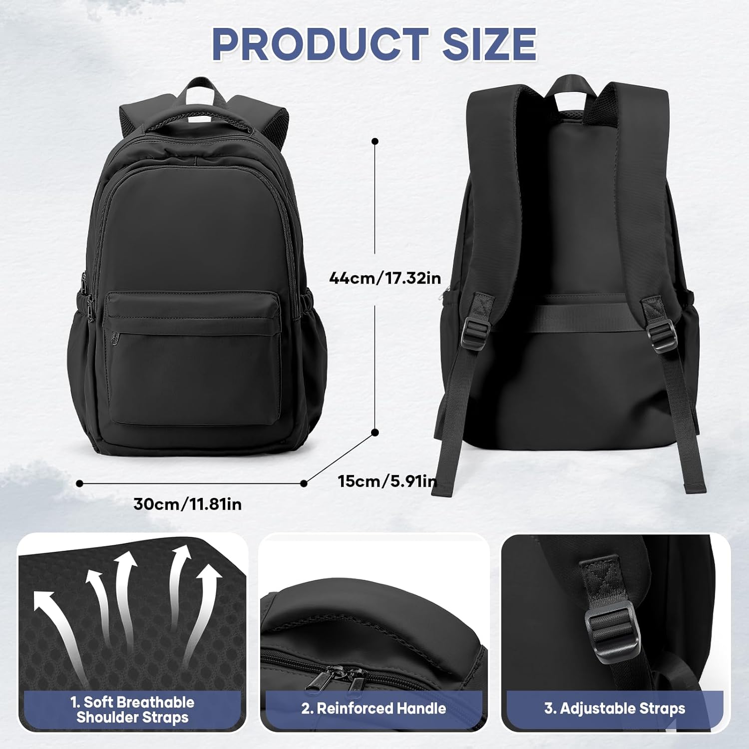 School Bag School Backpack for Girls Lightweight School Bags for Teenager Girls Waterproof School Backpack for College School Boys School Bag Backpack Casual Backpack Women – Bild 3