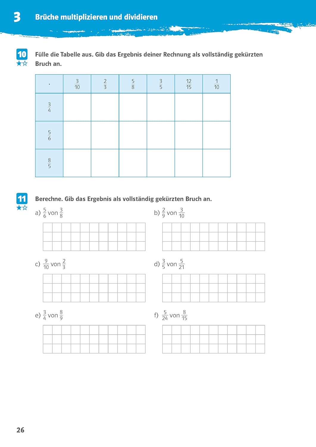 10-Minuten-Training Rechnen mit Brüchen. Mathematik 5./6. Klasse – Bild 9