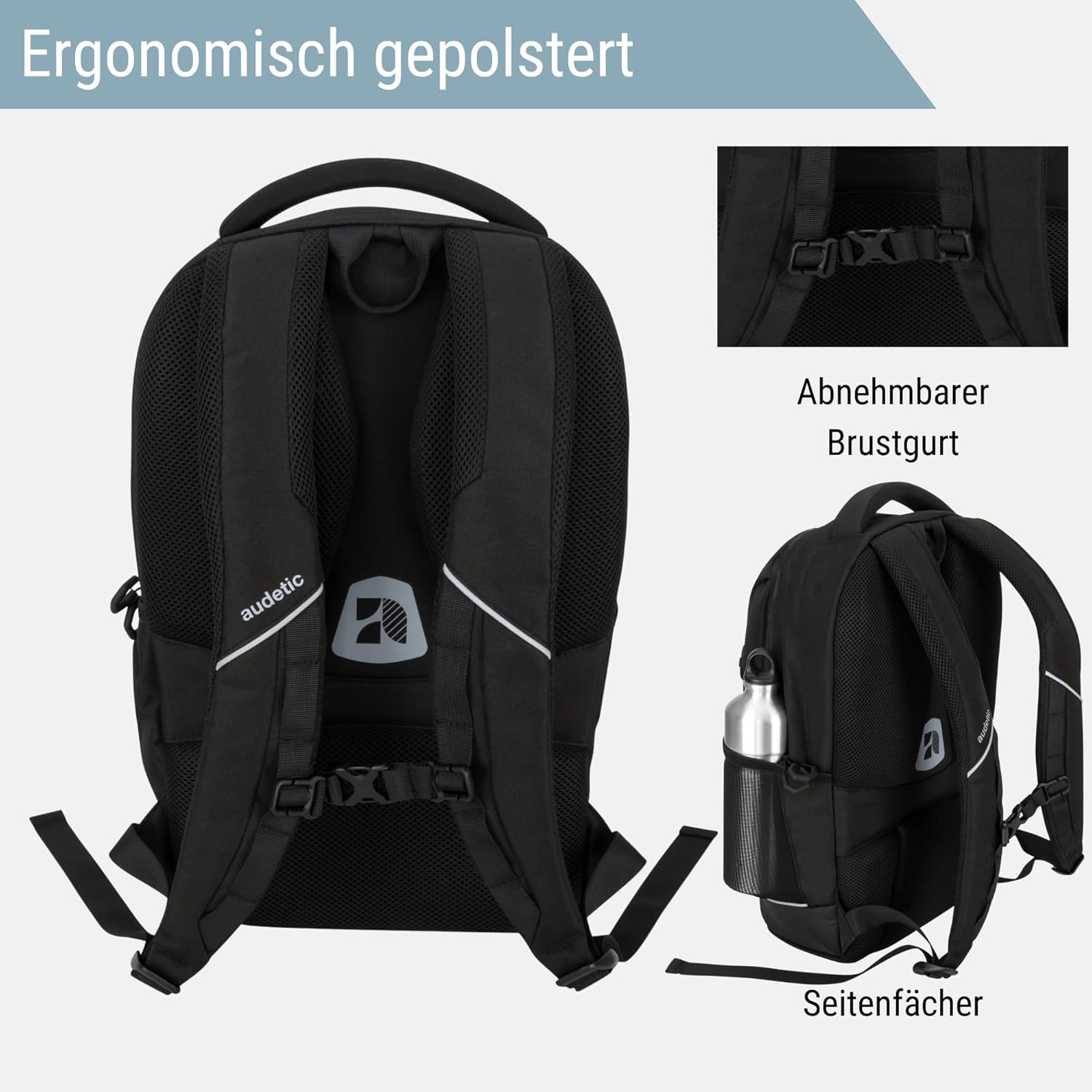 School Backpack Teenager – Aero Backpack – School Bag for Boys & Girls – 21 Litres – Ergonomic Backpack with Many Compartments for School & Leisure – Water-Repellent – Bild 4