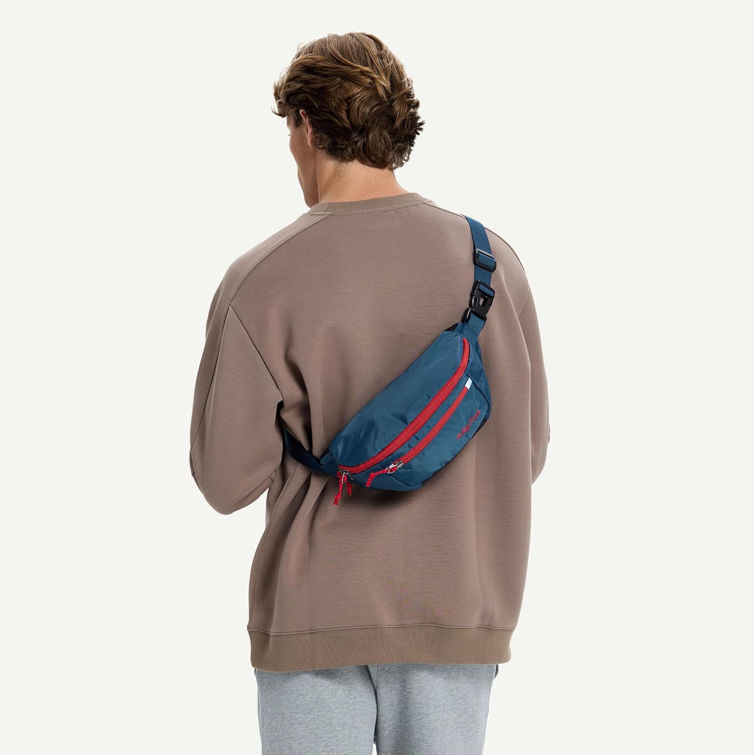 Ultralight Waist Bag 3L, Large Water-Repellent Bum Bag, Cycling, Hiking and Travel, 03 Slate Blue, Casual – Bild 4