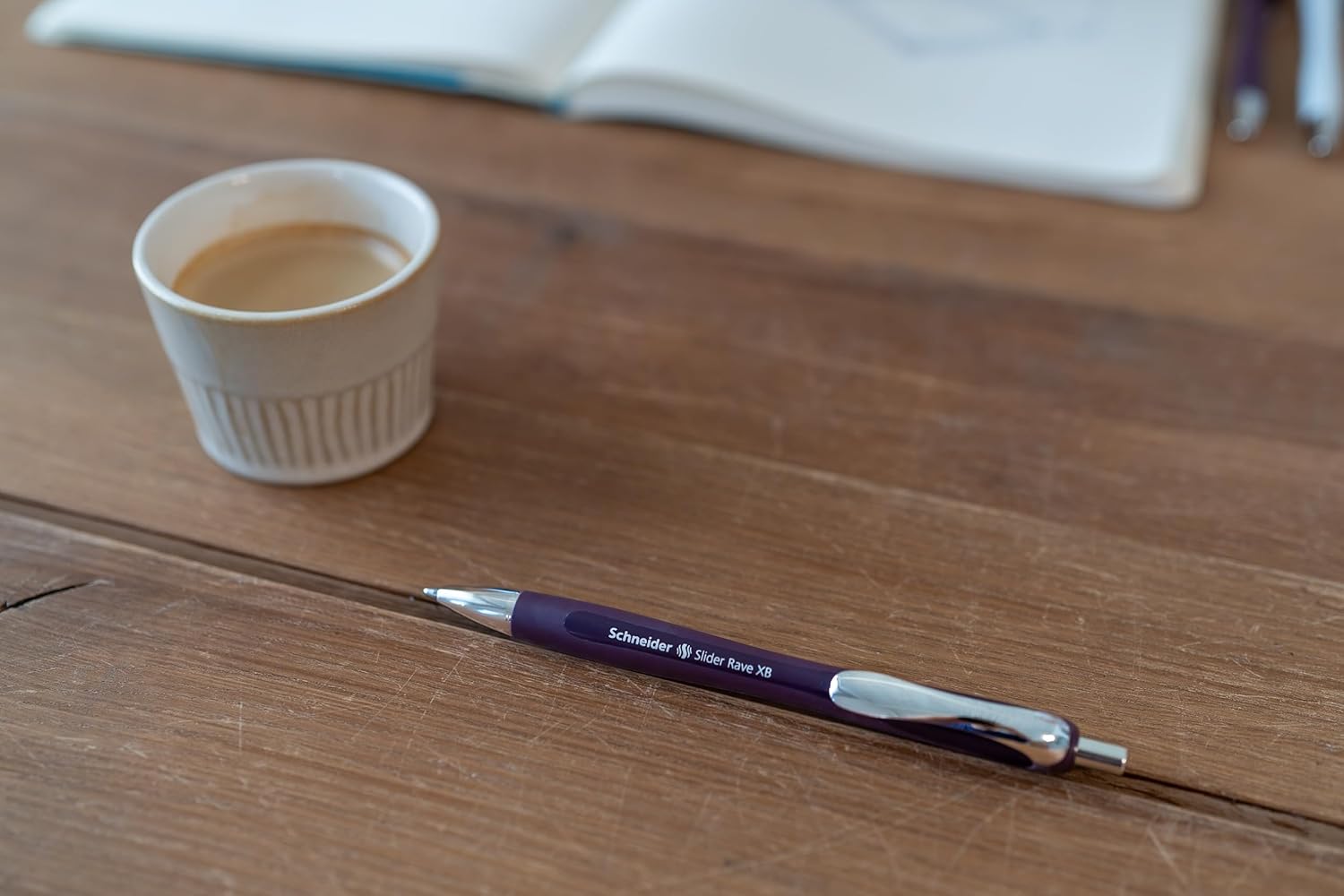 Schneider Slider Rave XB Ballpoint Pen Soft Writing without Scratching for Long Texts at School, University and Work Pack of 5 Plum Ink Colour: Blue – Bild 3