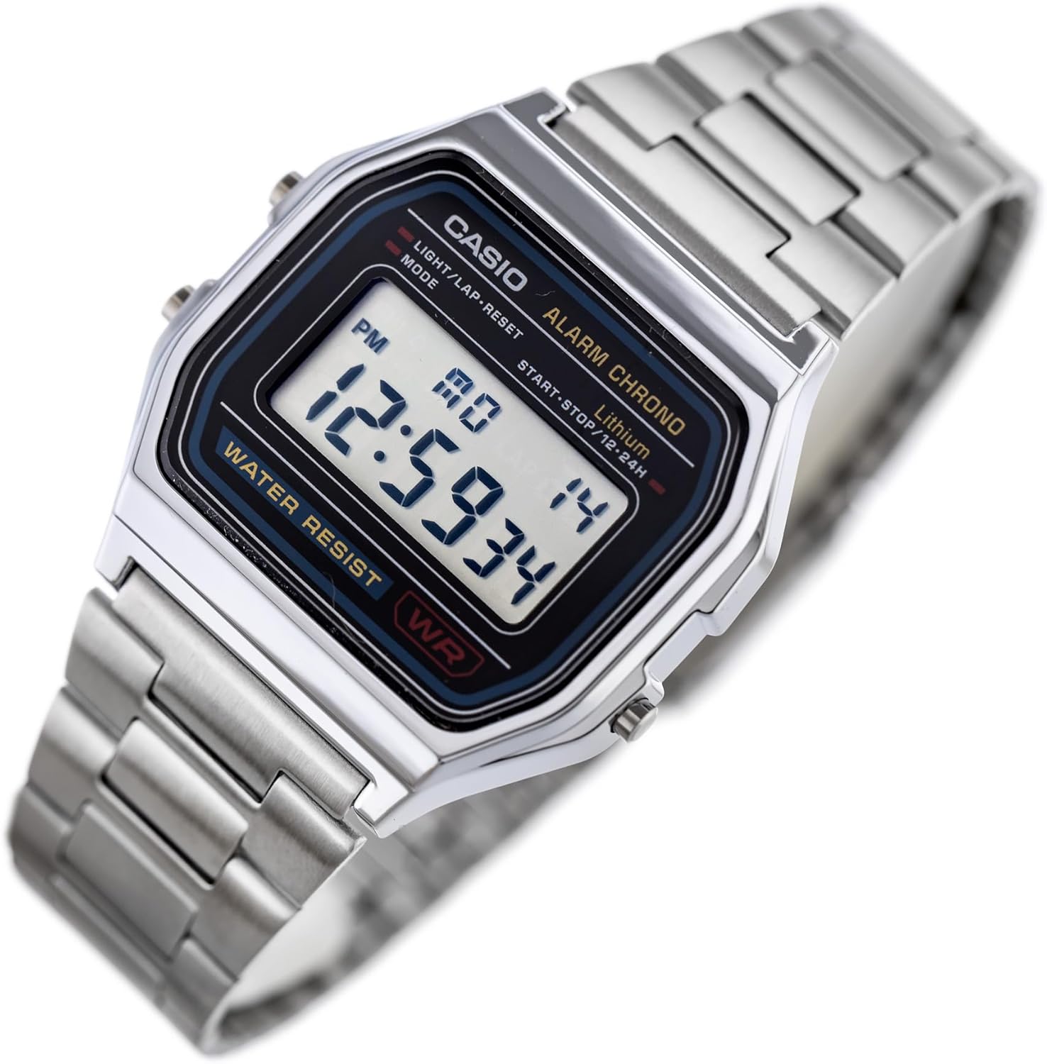 CASIO Men's Classic Stainless Steel Digital Watch, silver, Bracelet – Bild 2