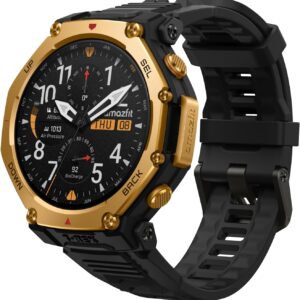 Amazfit T-Rex 3 Pro Outdoor Smartwatch 48 mm Sapphire AMOLED Display, Titanium Bezel, Dual Band GPS, Offline Maps, 25 Day Battery, Integrated Torch, 10 ATM, 180+ Sports Modes for Android & iPhone