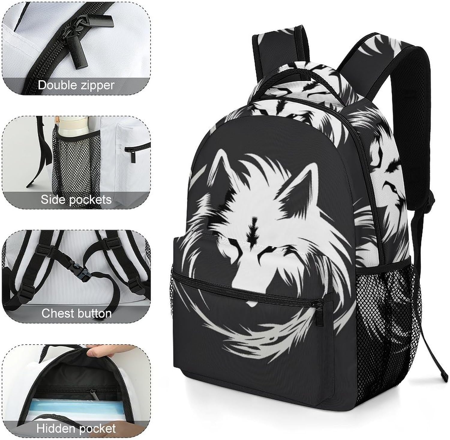 Bestseller Cooler Wolf Animal Backpack - Proven Basic Design for Children – Bild 3