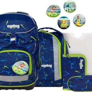 ergobag Ergonomic School Backpack, Flexible 6-Piece Set, Year 1 Primary School for Girls and Boys