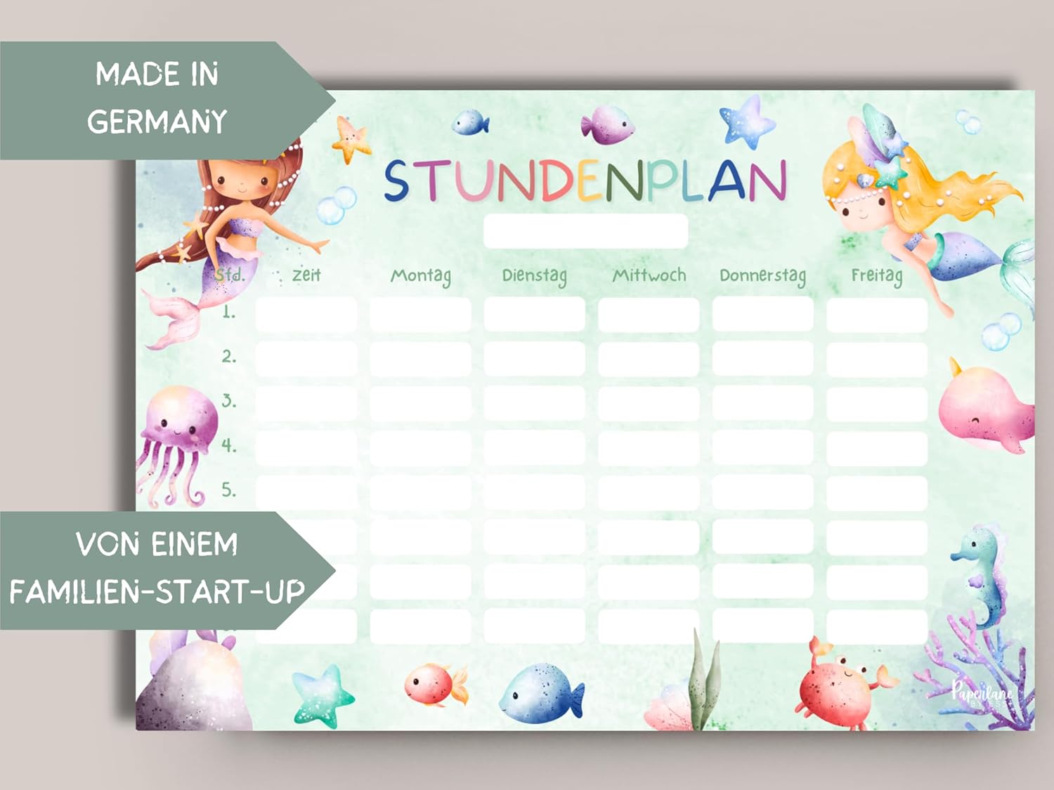 Mermaid Magnetic Wipe Clean Timetable (Magnetic Timetable with Pen) – Bild 5