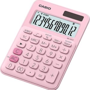 Casio MS-20UC-PK Desktop Calculator, 12 Digits 2.3 x 10.5 x 14.95 cm, Light Pink