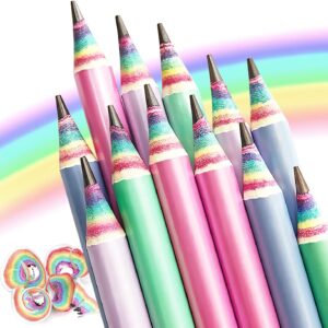 Rainbow Pencils Drawing Writing Pencil, Recyclable Paper, Pre-Sharpened, for School and Office - Hardness HB - Pack of 12