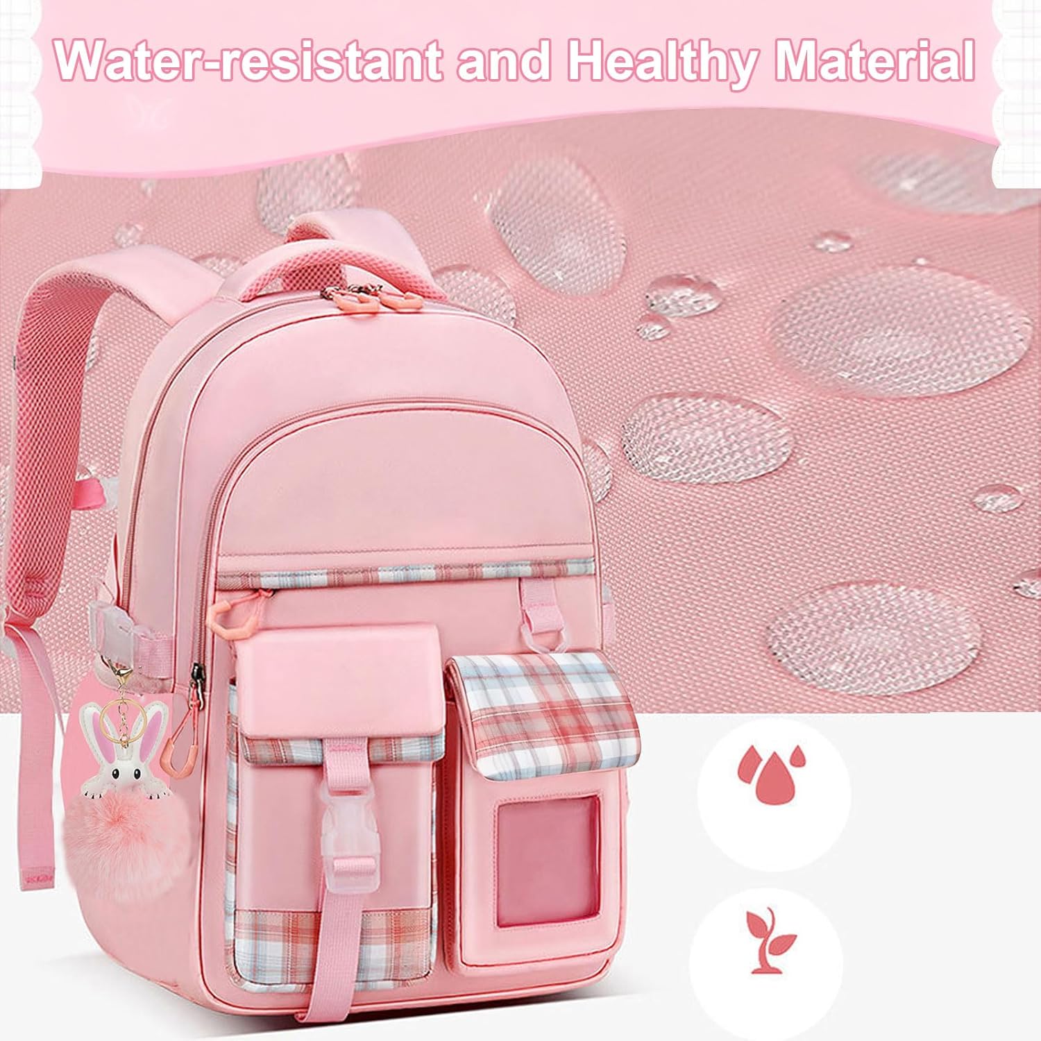 School Backpack Girls Large Capacity School Backpack Girls Teenagers Waterproof with Laptop Compartment Backpack Girls for Primary Junior High University – Bild 5
