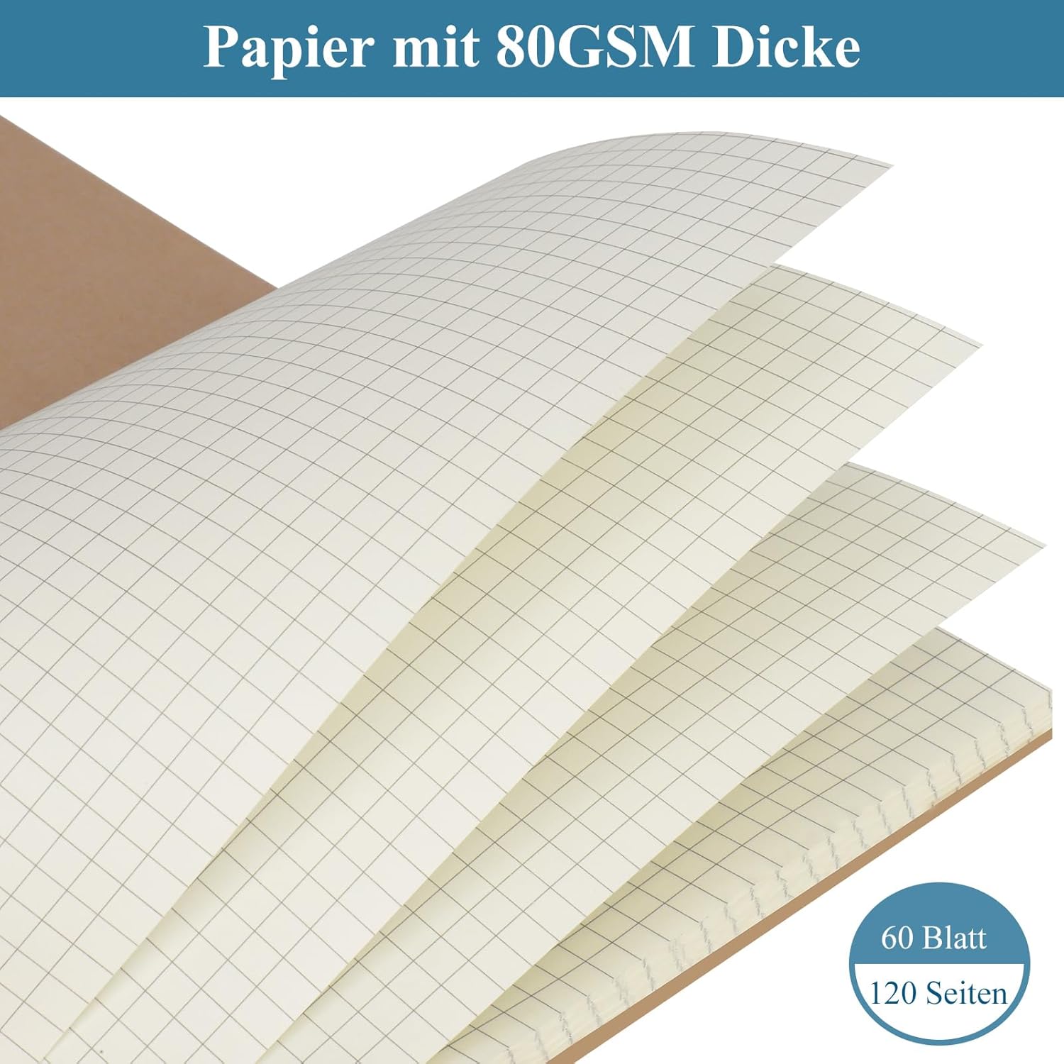 ZCZN Notebook A5 Squared, Pack of 12 Spiral Notepad, 60 Sheets, Notebook for Office and School – Bild 4