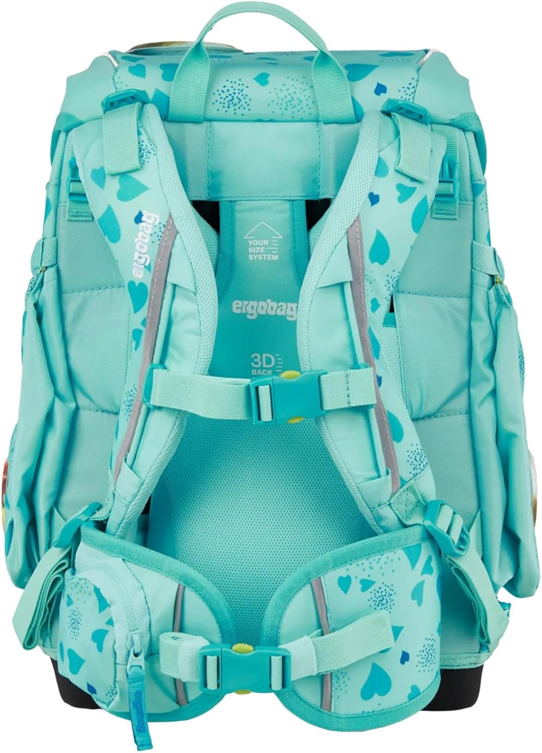 ergobag Cubo Set Ergonomic School Bag Classic 5-Piece 1st Class Primary School, Riding Bear Dream - Turquoise, Unit size, School bag set – Bild 4