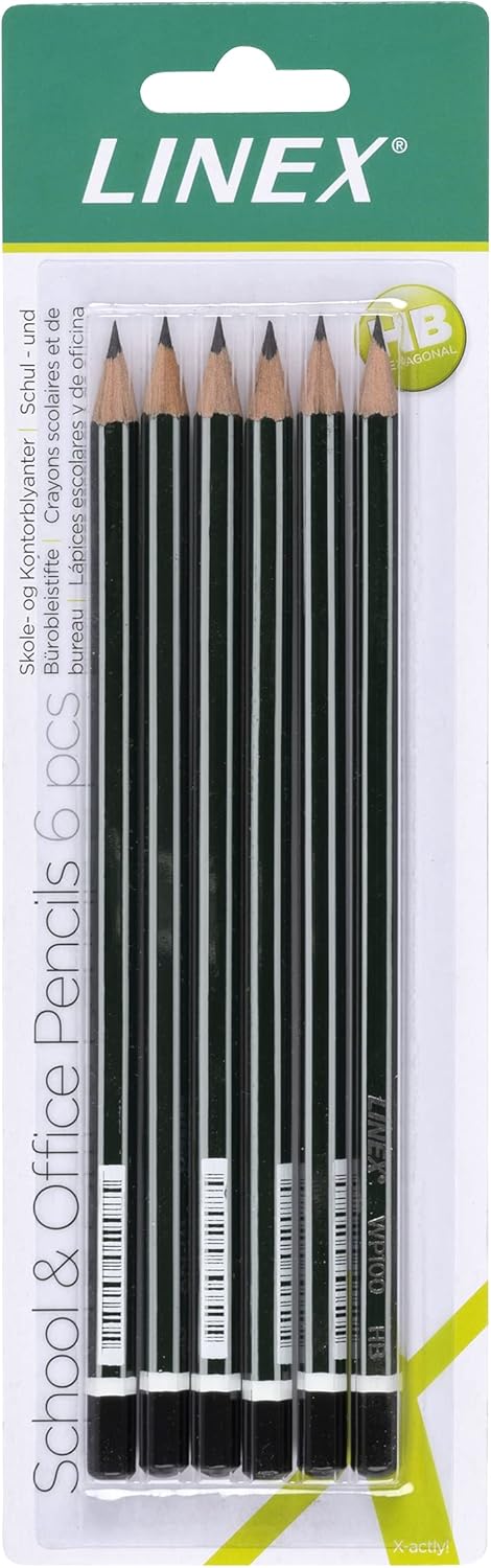 Linex Classic HB WP100 Pencils, Pack of 6, Green – Bild 2