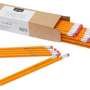 Amazon Basics Wooden HB Pencils – Pack of 30 – Orange