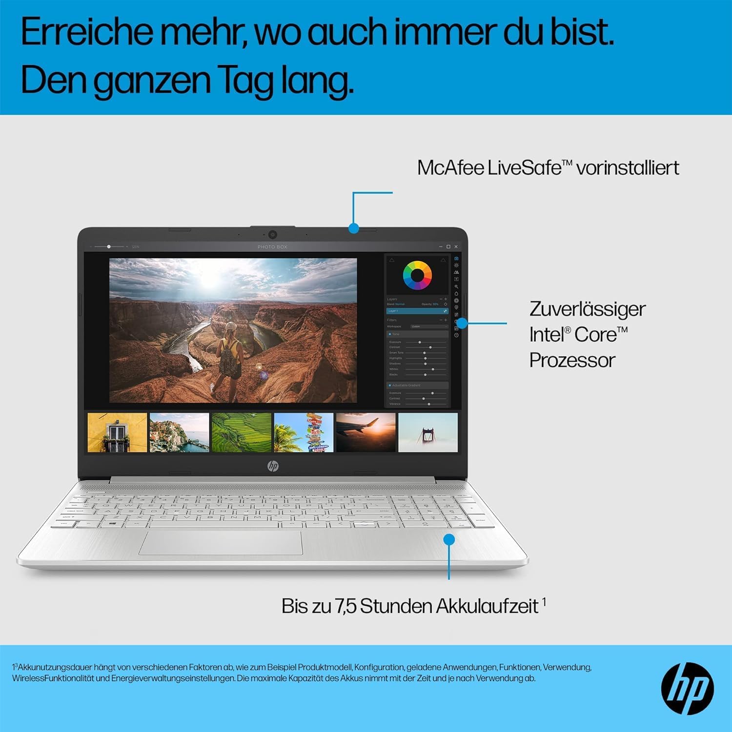 HP 1 15s-fq3215ng 15.6 Inch 1920 x 1080 Pixels, Intel Celeron N4500, 4GB, 128GB SSD, Windows 11 Home in S Mode – Bild 7