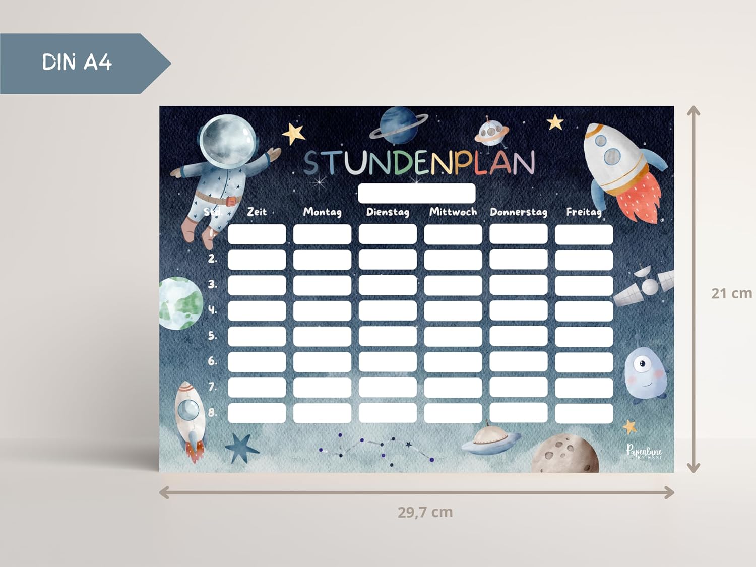 Space timetable magnetic wipe clean (magnetic timetable with pen) – Bild 3