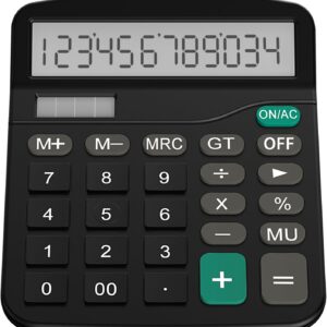 Helect Standard Calculator 12-Digit Dual Power (Solar and Battery)