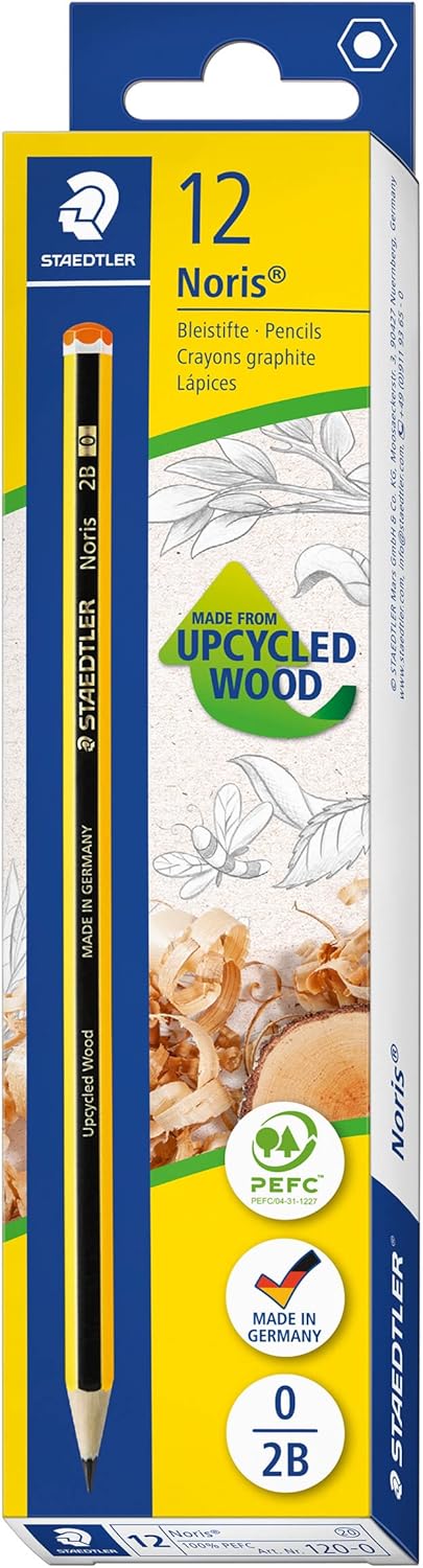 Staedtler 120-0 Noris Pencils 2B, Black (Box of 12)