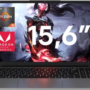 jumper 2025 Laptop 15.6 Inch FHD IPS Display, 16GB DDR4 1TB NVME SSD Notebook, AMD Ryzen 5 7430U (up to 4.3GHz), 2 Stereo Speakers, 2 Storage Compartments, USB 3.2/62.7Wh Battery