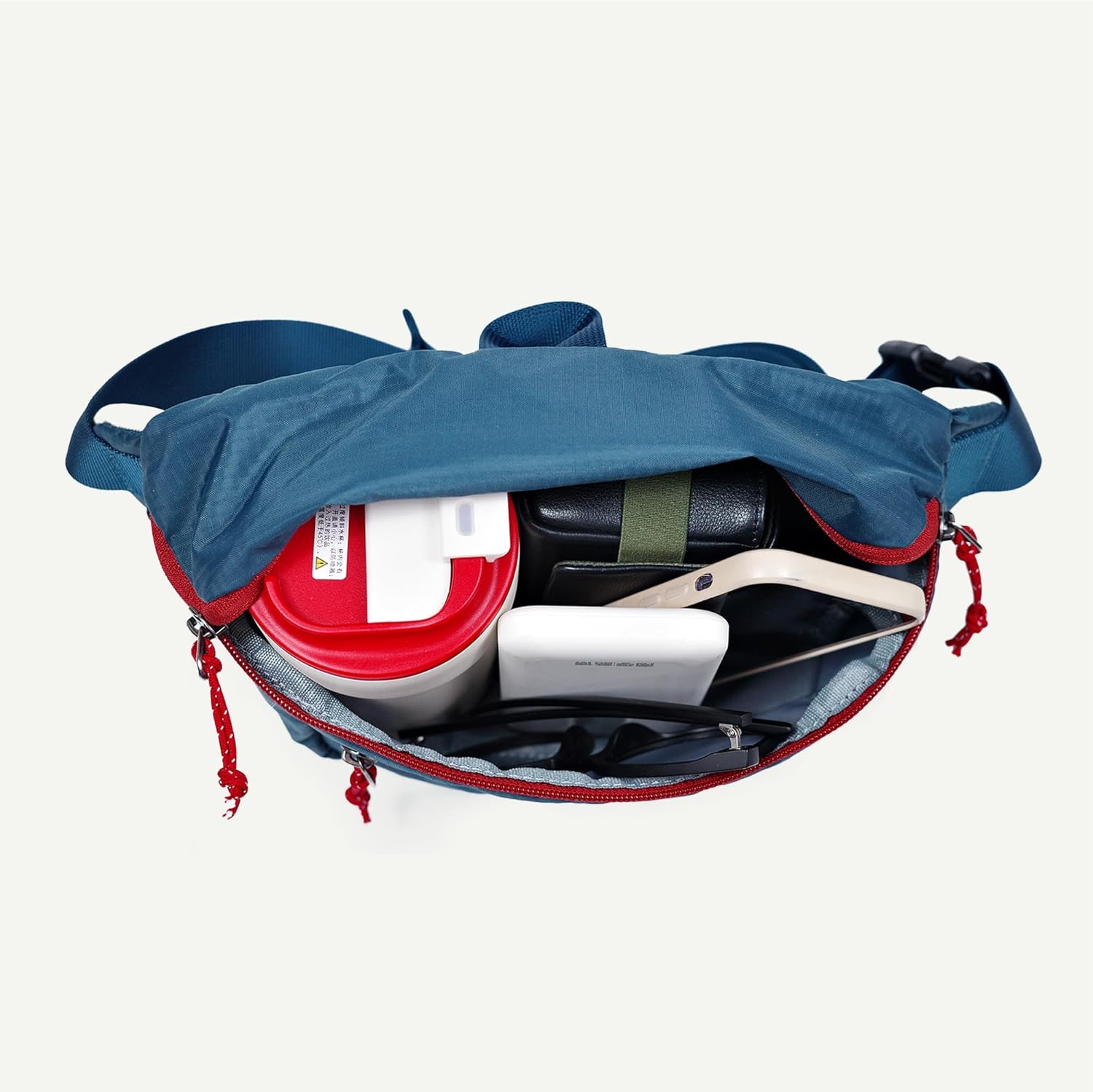 Ultralight Waist Bag 3L, Large Water-Repellent Bum Bag, Cycling, Hiking and Travel, 03 Slate Blue, Casual – Bild 5