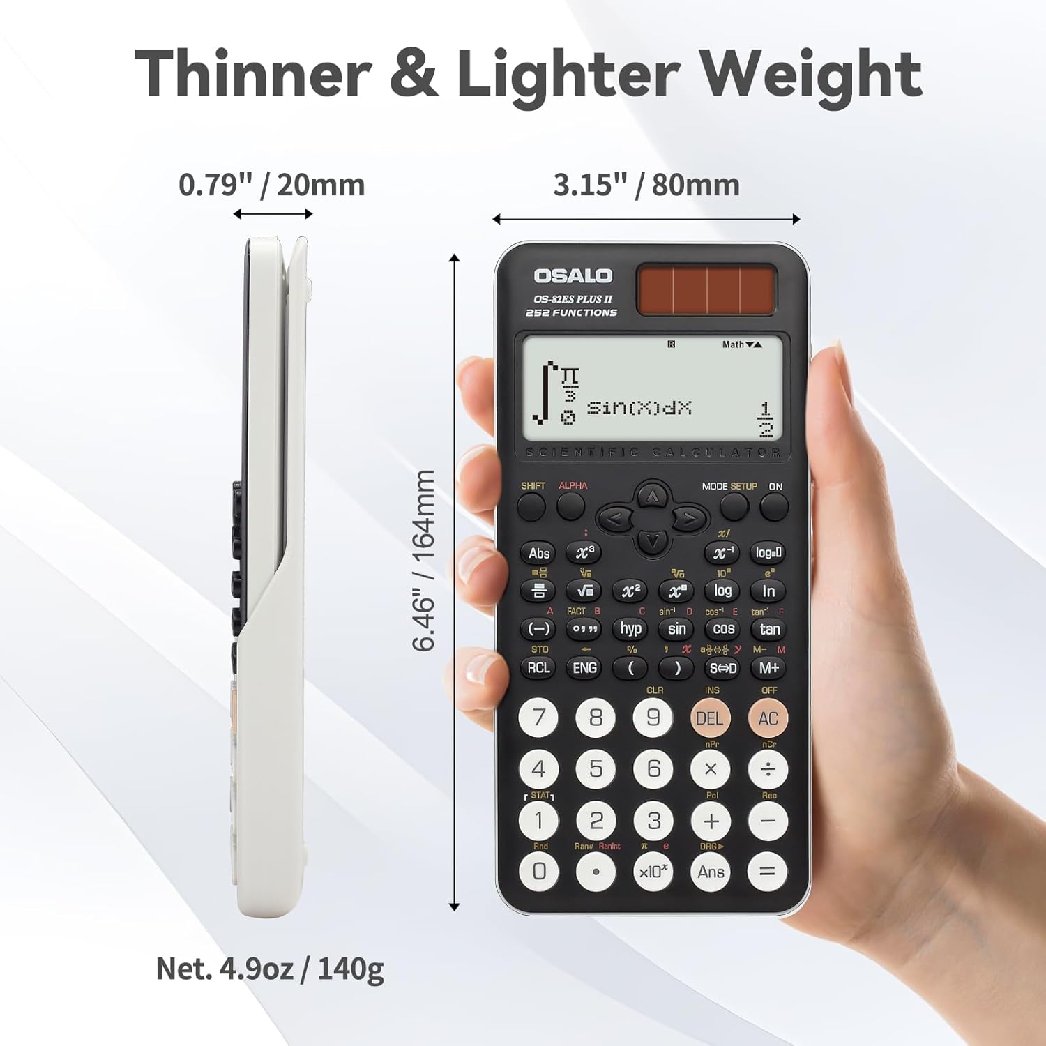 OSALO Scientific Calculator 252 Functions 2 Line Written Display with Sliding Cover for Secondary School Students (OS 82ES Plus 2nd Edition) – Bild 5